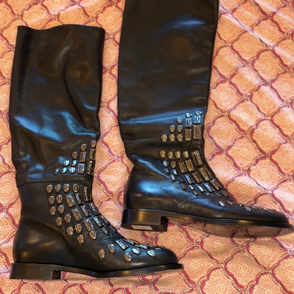 Samuele failli 37 7 tall black studded boots boot